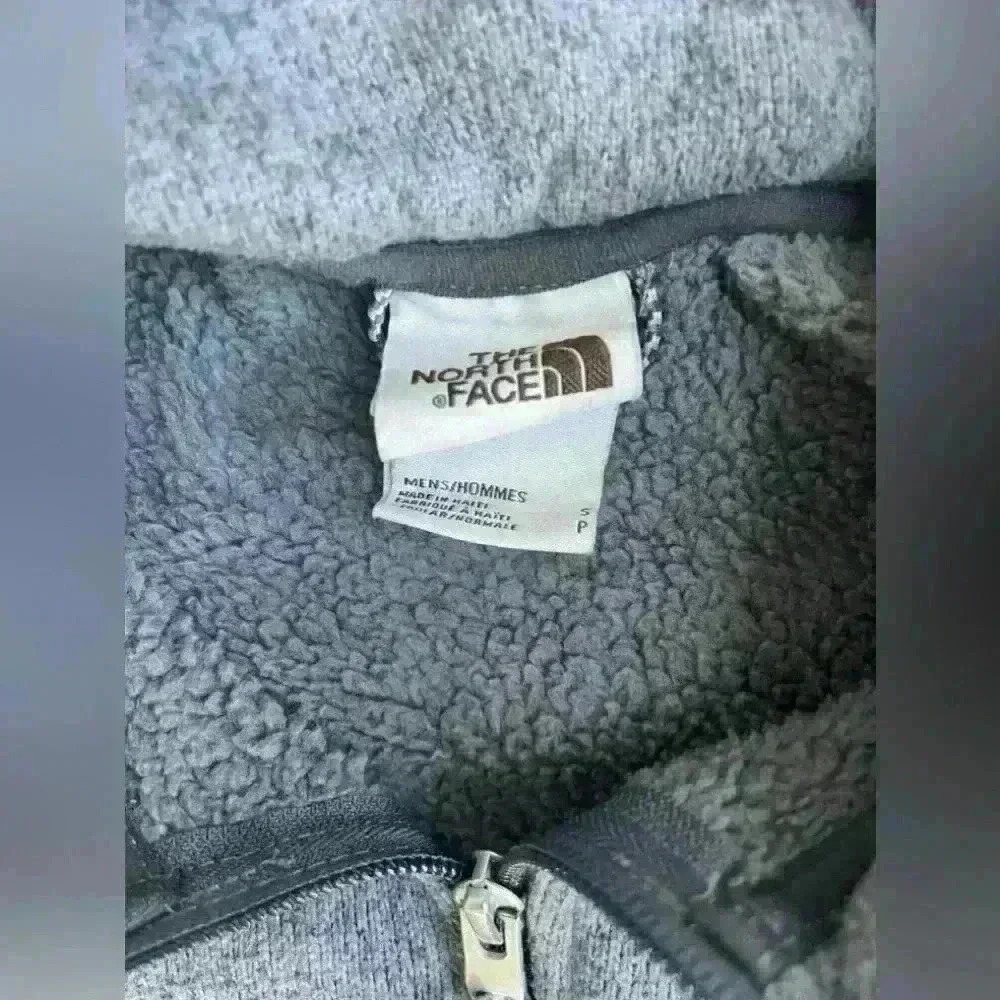The North Face Gordon Lyons Men’s 1/4 Quarter Zip Knit Woven Sweater Gray S - Picture 9 of 15